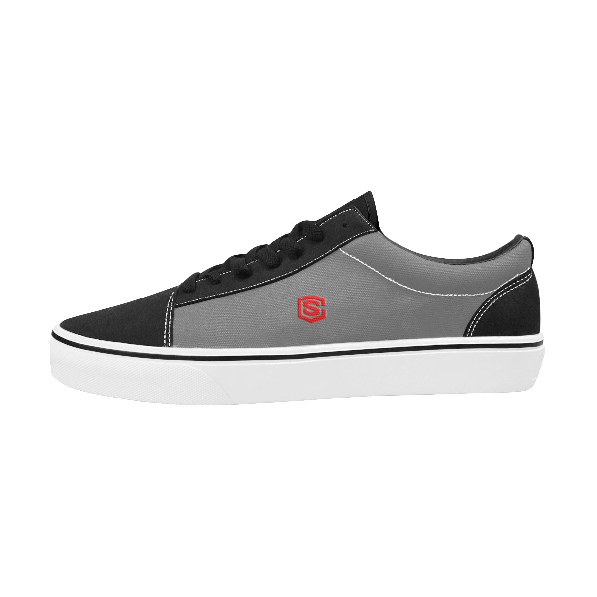 red logo Women's Low Top Skateboarding Shoes (Model E001-2)