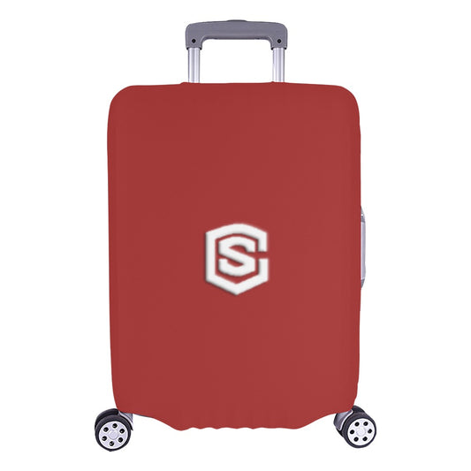 BROWN LUGGAGE COVER WITH WHITE LOGO Luggage Cover (Large Size) (26"-28")