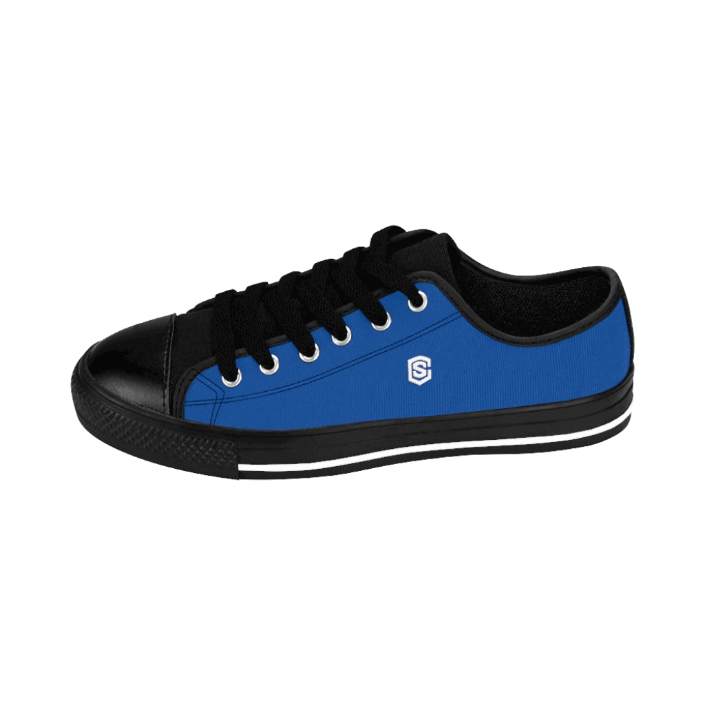blue Men's Sneakers - white logo