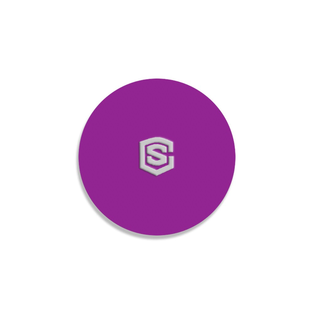 Orange Round Coaster with Silver Logo Round Coaster