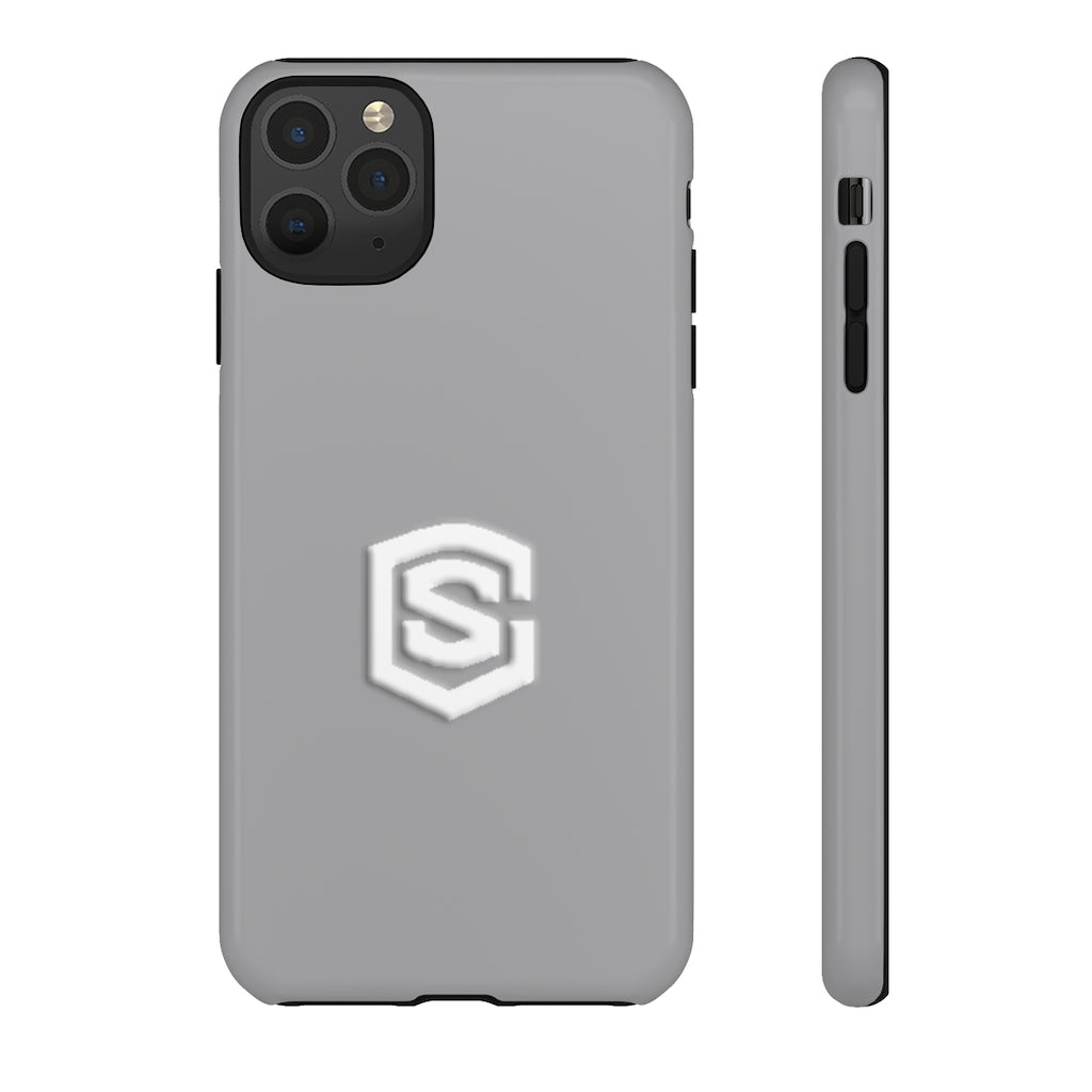Silver Tough Cases White Logo