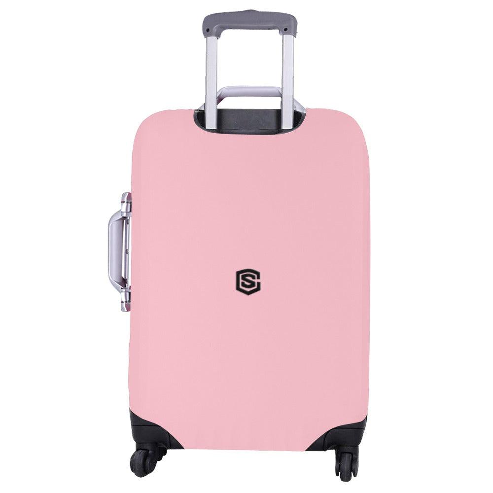 PINK LUGGAGE COVER WITH  BLACK LOGO Luggage Cover (Large Size) (26"-28")