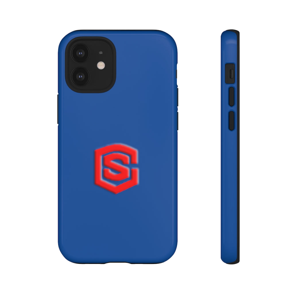Blue Tough Cases Red Logo