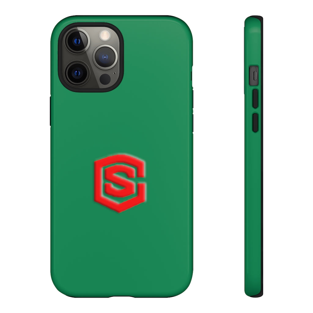 Green Tough Cases Red Logo