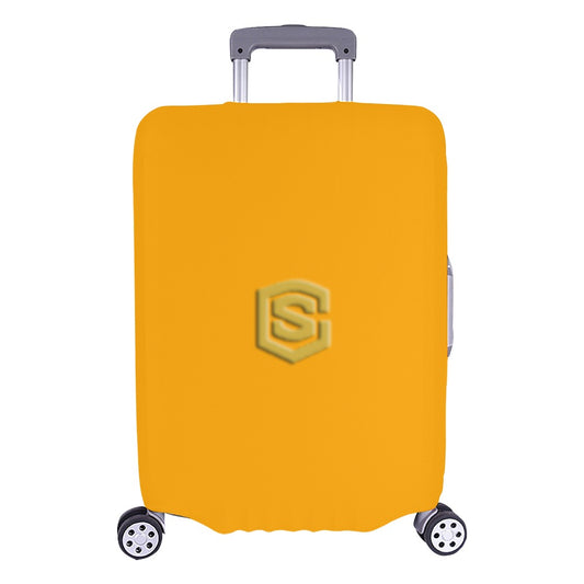ORANGE LUGGAGE COVER WITH GOLD LOGO Luggage Cover (Large Size) (26"-28")
