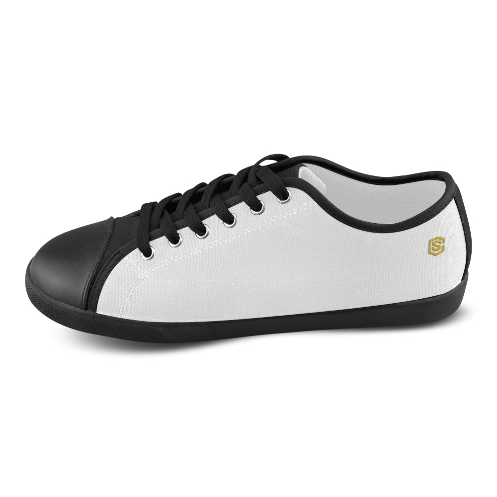 gold Logo Men's Canvas Shoes (Model 016)