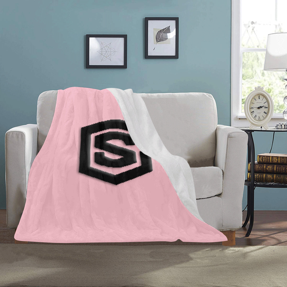 Pink Ultra-Soft Micro Fleece Blanket with Black Logo Ultra-Soft Micro Fleece Blanket 30"x40"