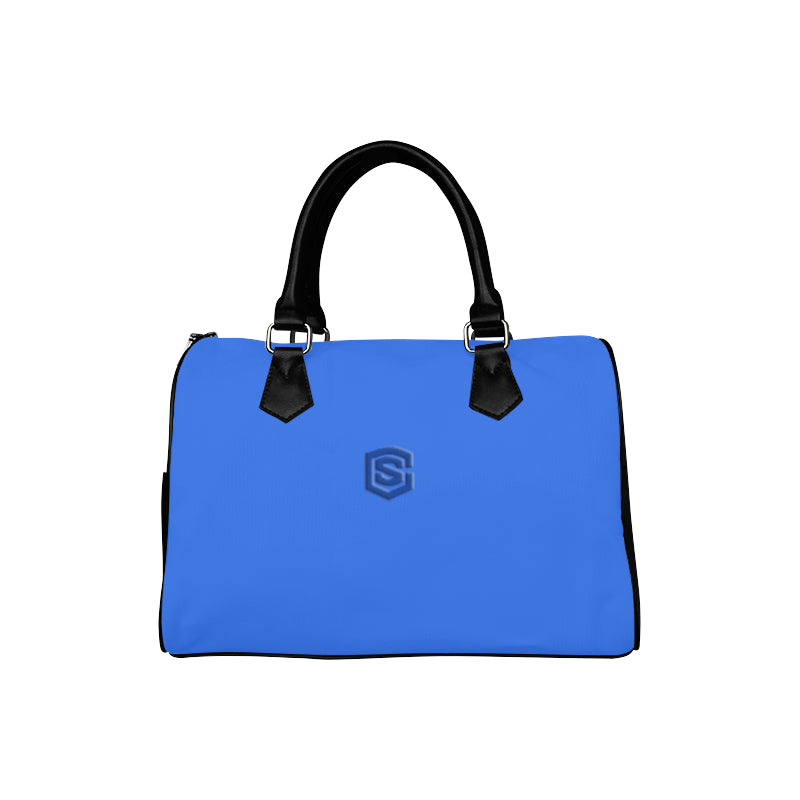 BLUE HANDBAG blue logo Boston Handbag (Model 1621)