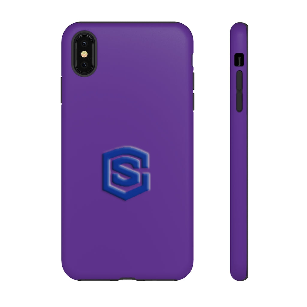 Purple Tough Cases Blue Logo