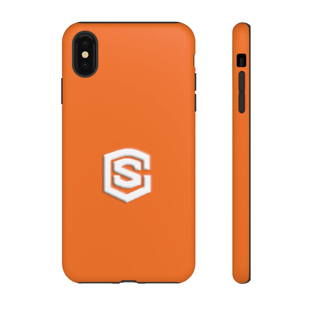 Orange Tough Cases White Logo