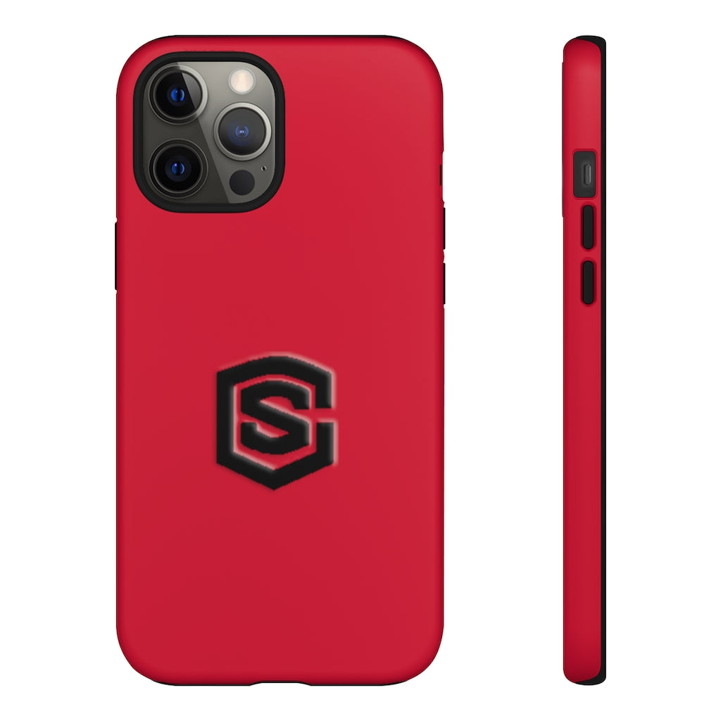 Red Tough Cases Black Logo