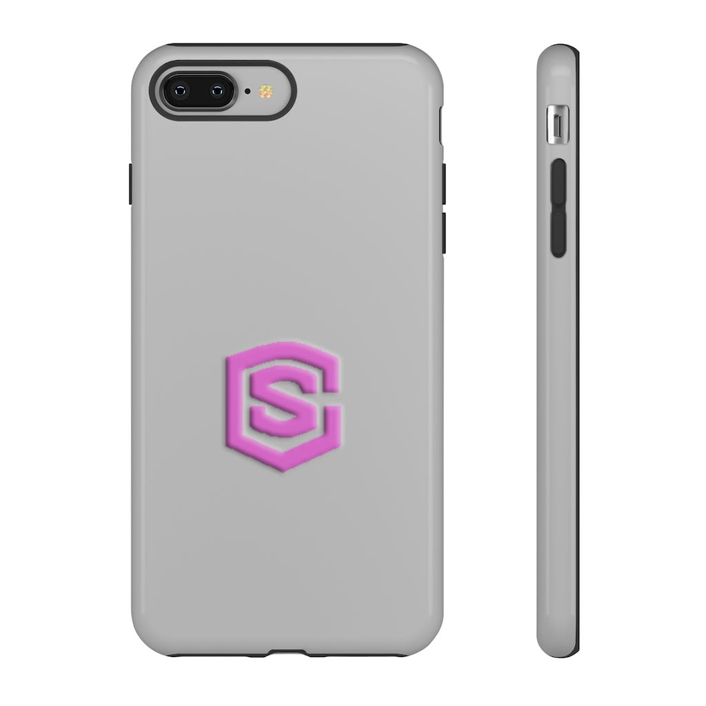 Silver Tough Cases Pink Logo