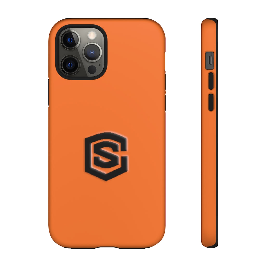 Orange Tough Cases Black Logo
