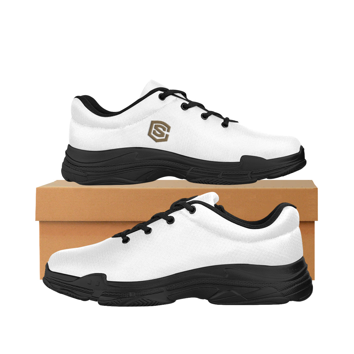 brown logo Lyra Men's Running Shoes (Model 058)