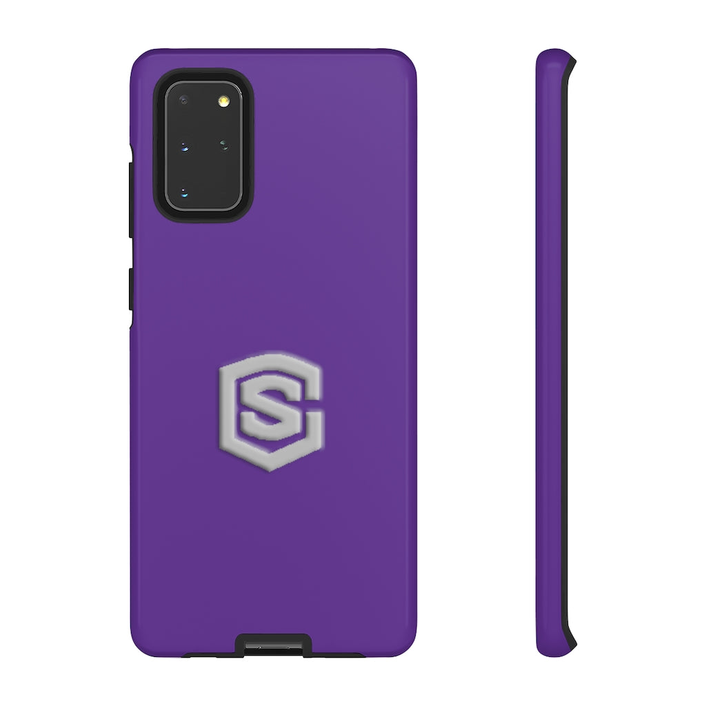 Purple Tough Cases Silver Logo