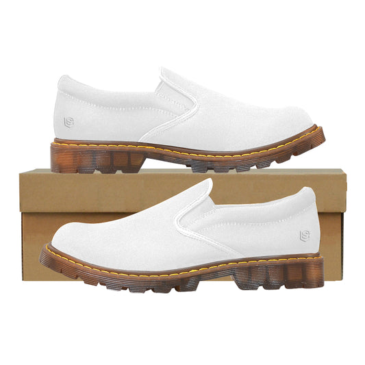 white logo Martin Women's Slip-On Loafer (Model 12031)