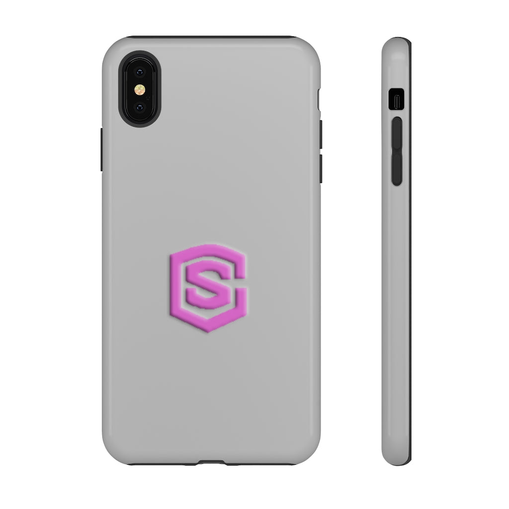 Silver Tough Cases Pink Logo
