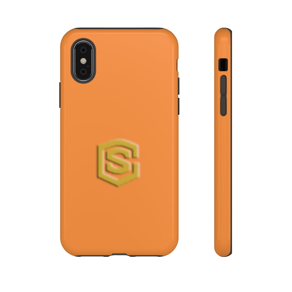 Orange Tough Cases Gold Logo