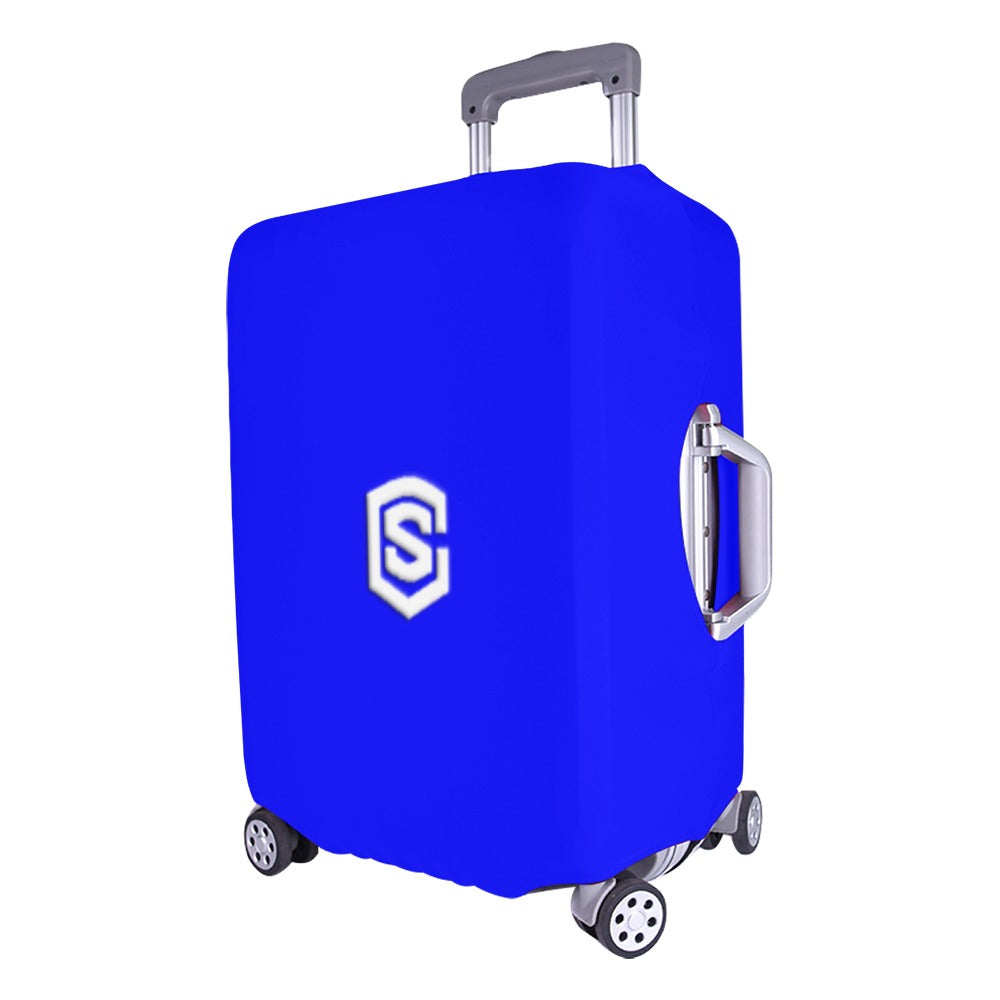 BLUE LUGGAGE COVER WITH WHITE LOGO Luggage Cover (Large Size) (26"-28")