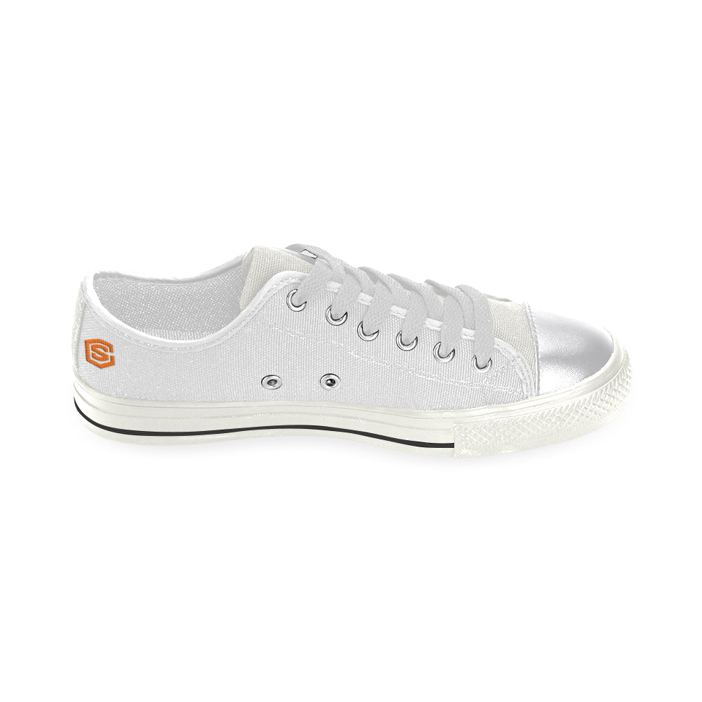 orange logo Women's Classic Canvas Shoes (Model 018)