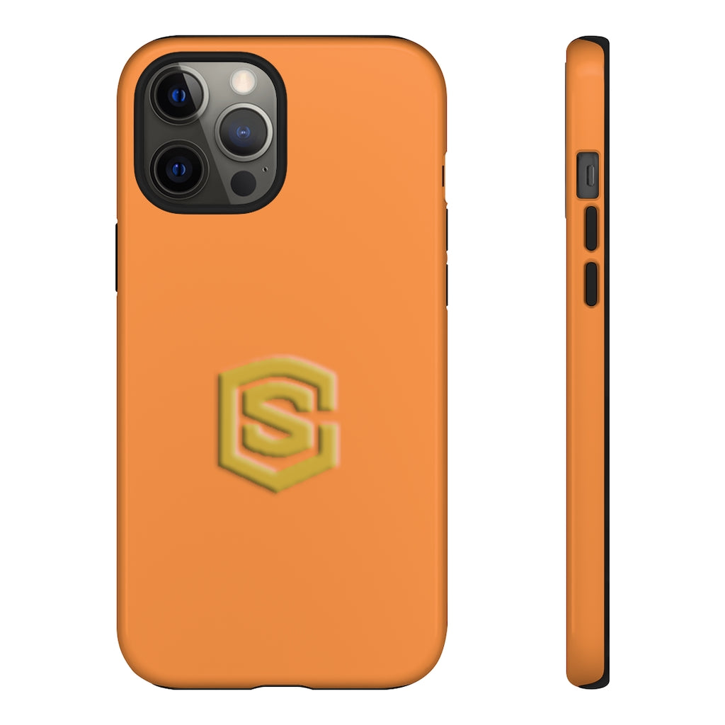 Orange Tough Cases Gold Logo
