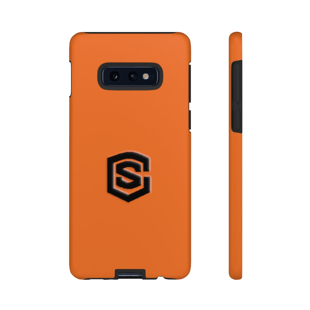 Orange Tough Cases Black Logo