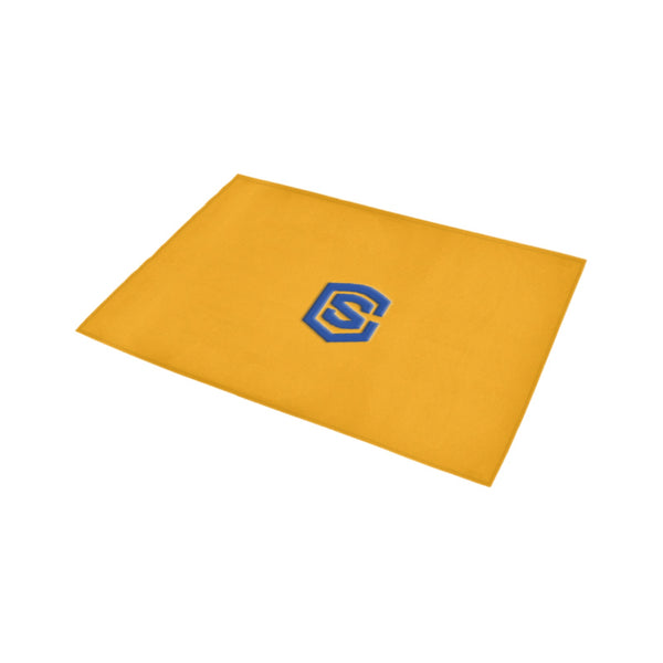 Orange Doormat 24" x 16" (Sponge Material) with Blue Logo Doormat 24" x 16" (Sponge Material)