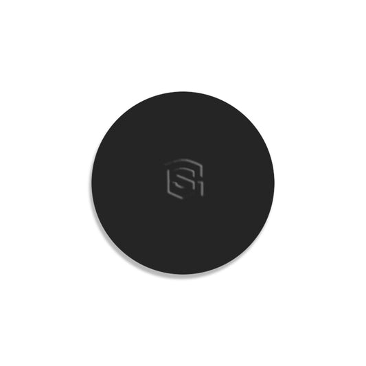 Black Round Coaster with Black Logo Round Coaster