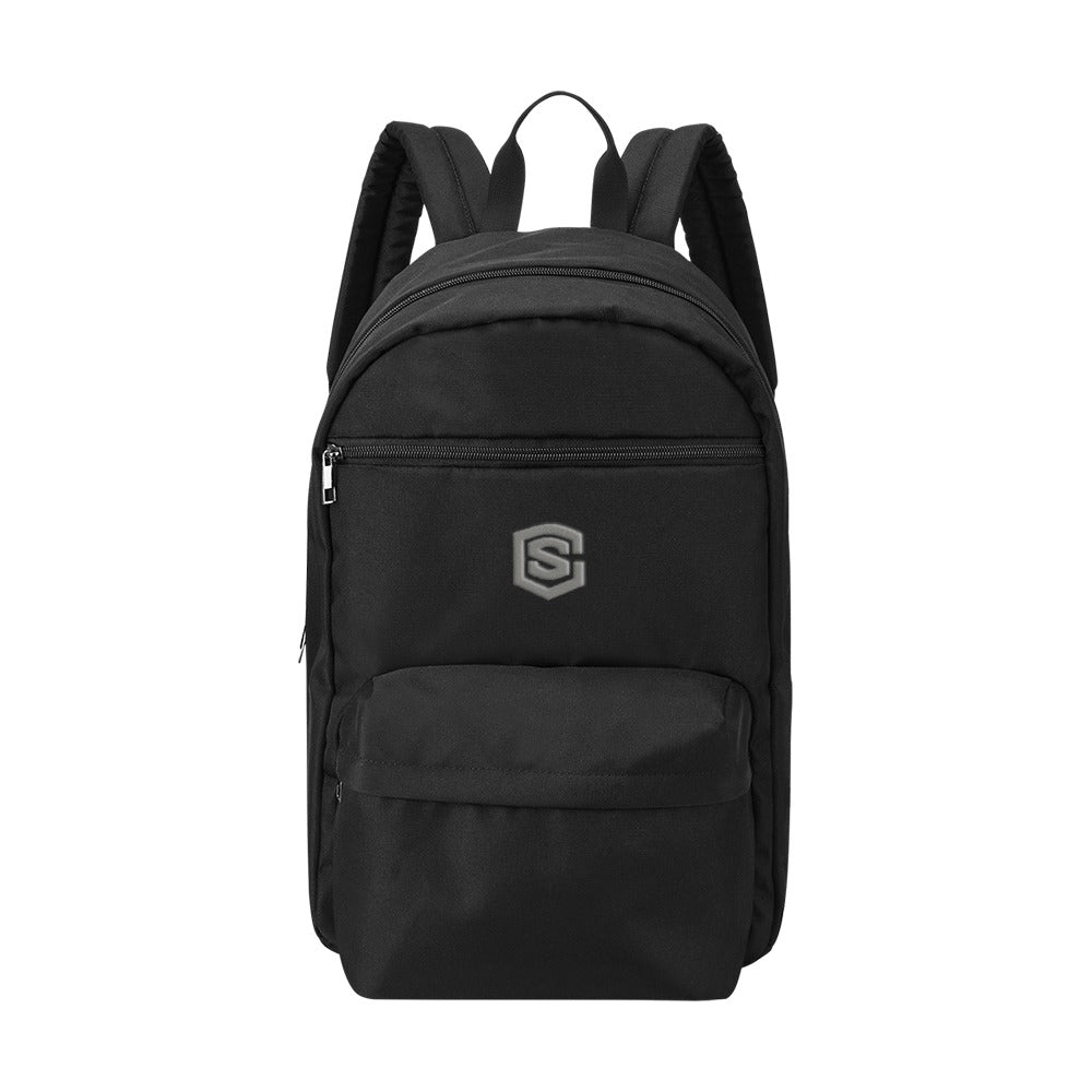 Black Travel Backpack With Grey Logo Travel Backpack(Large Capacity)(Model 1691)