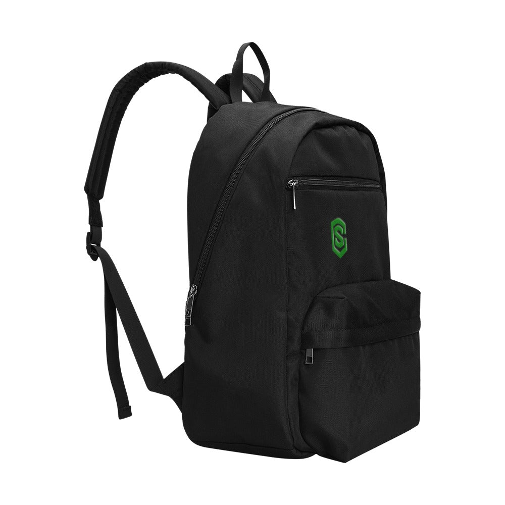 Black Travel Backpack With Green Logo Travel Backpack(Large Capacity)(Model 1691)