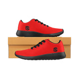 RED KID SNEAKER WITH BLACK LOGO Kid's Sneakers (Little Kid / Big Kid) (Model020)