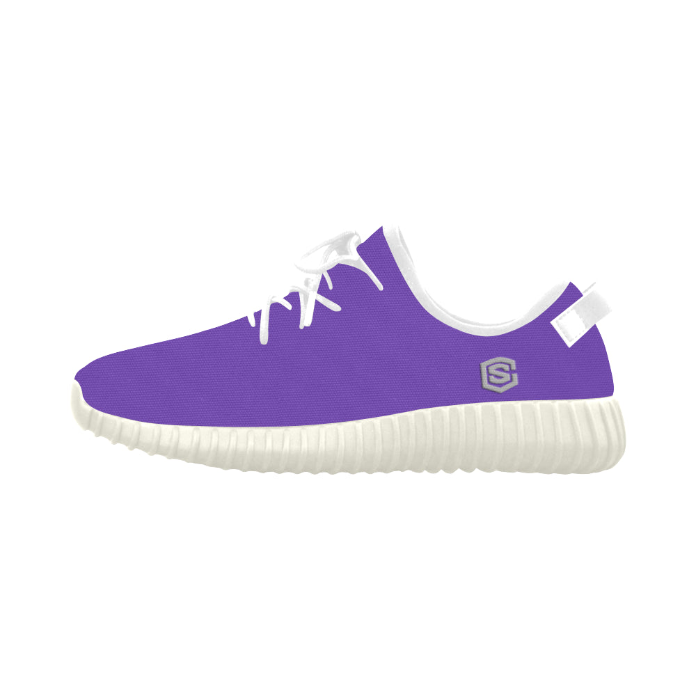 silver logo Grus Women's Breathable Woven Running Shoes (Model 022)