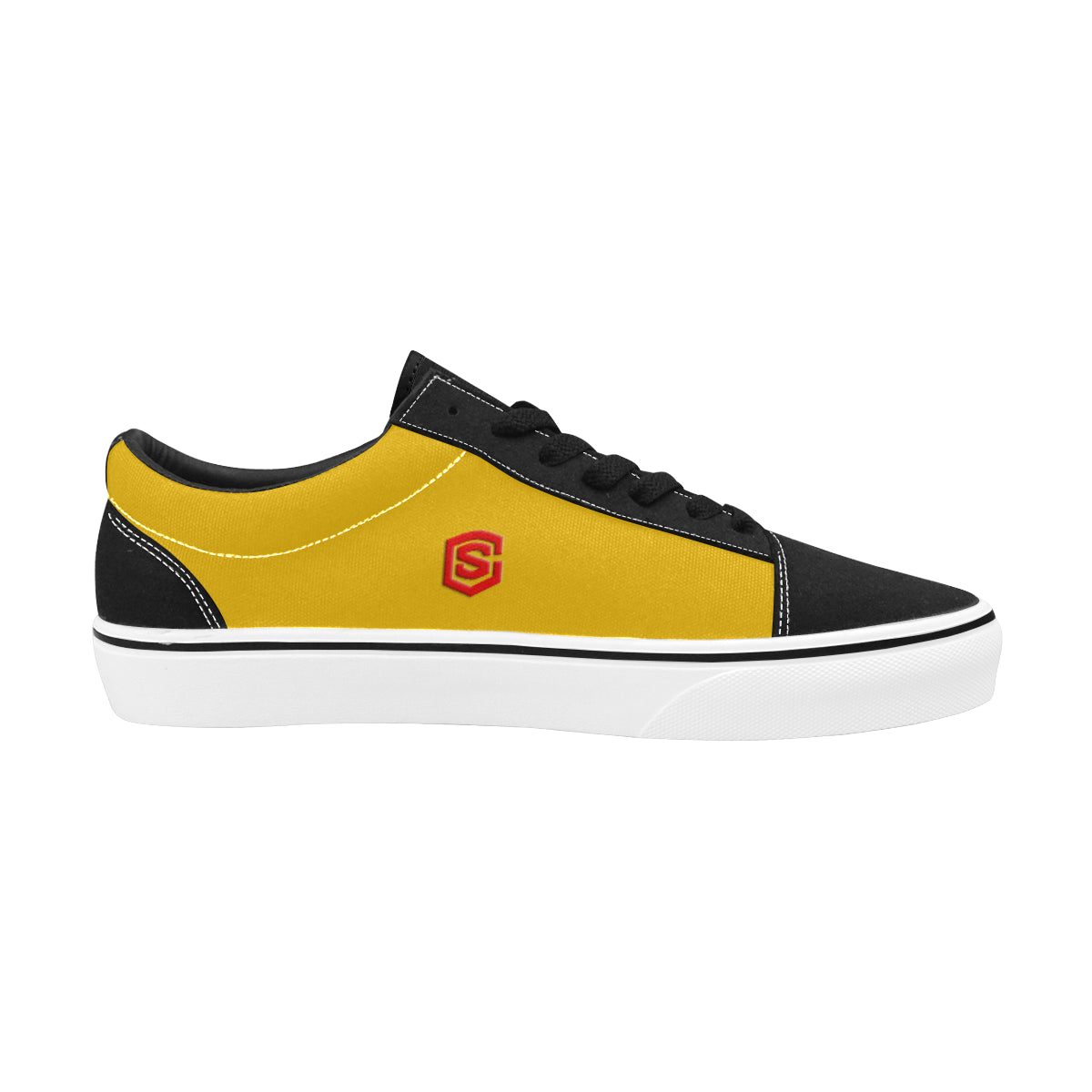 red logo Women's Low Top Skateboarding Shoes (Model E001-2)