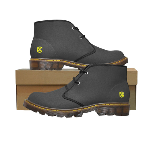 yellow Men's Canvas Chukka Boots (Model 2402-1)