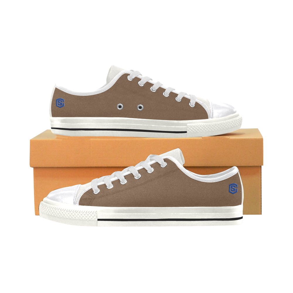 blue logo Women's Classic Canvas Shoes (Model 018)