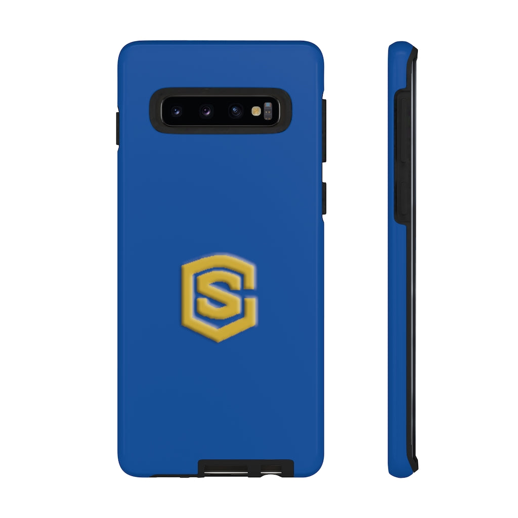 Blue Tough Cases Gold Logo