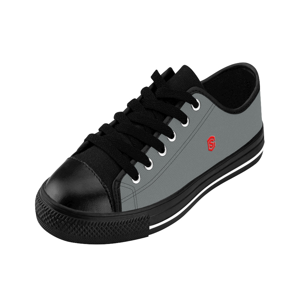 Grey Men's Sneakers - red logo