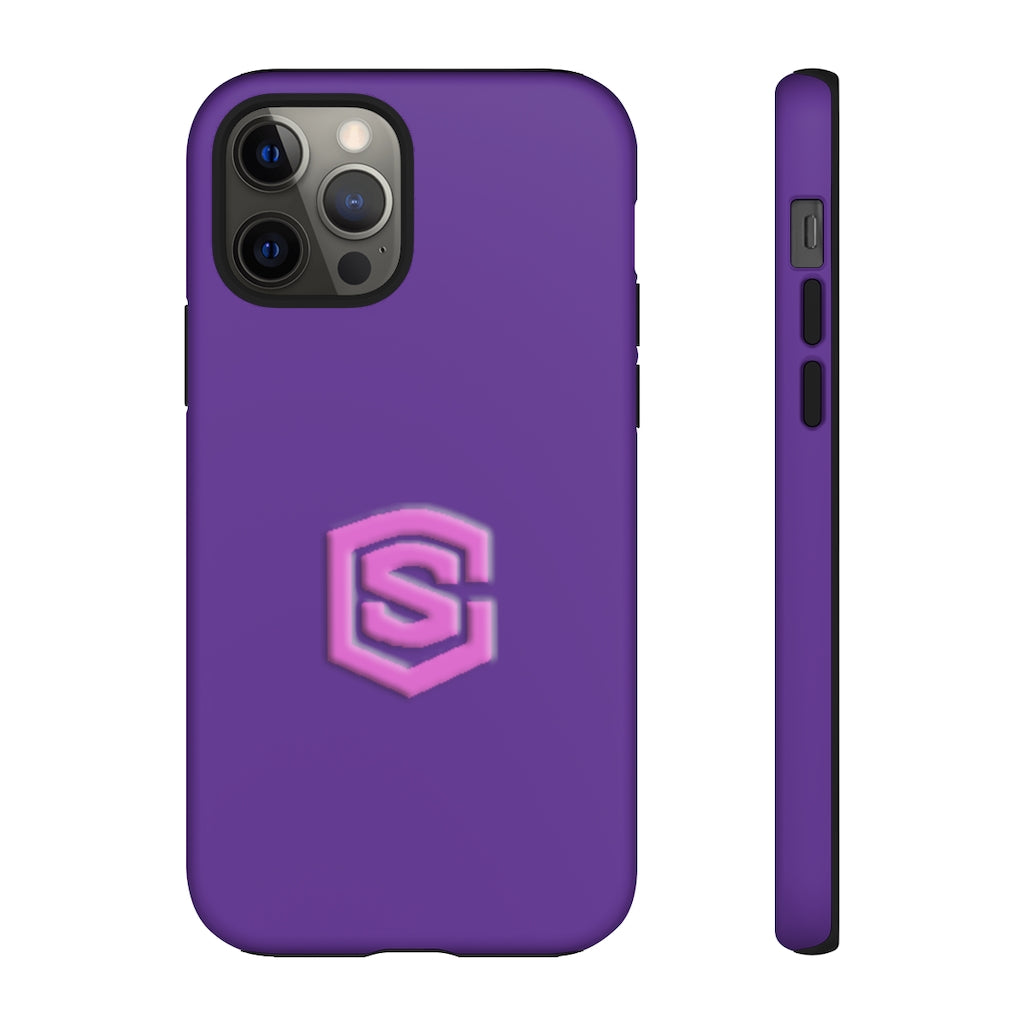 Purple Tough Cases Pink Logo