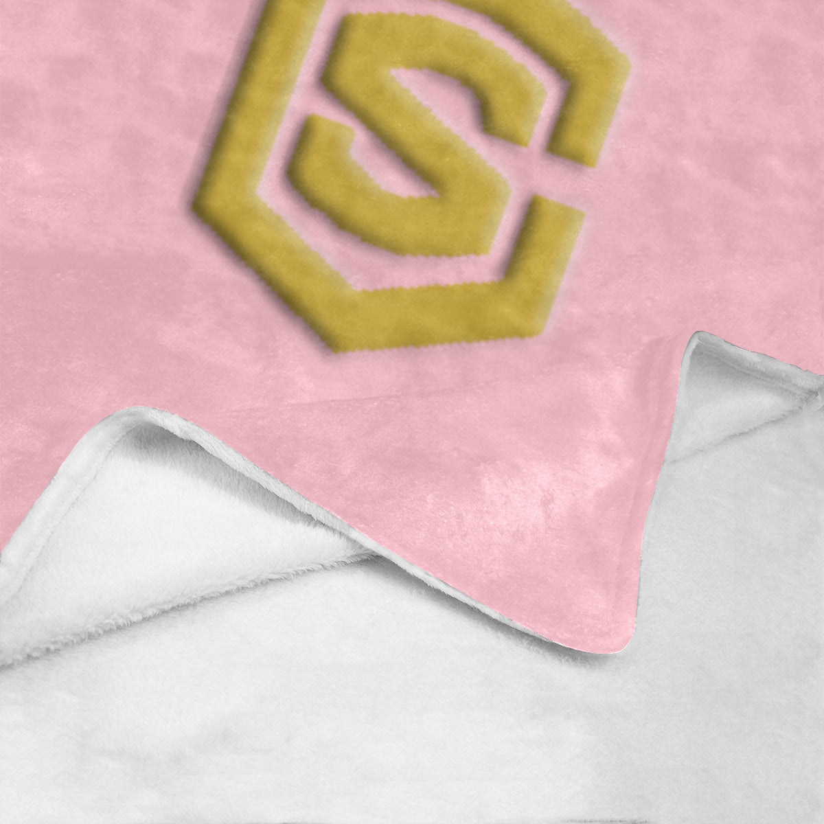 Pink Ultra-Soft Micro Fleece Blanket with Gold Logo Ultra-Soft Micro Fleece Blanket 30"x40"