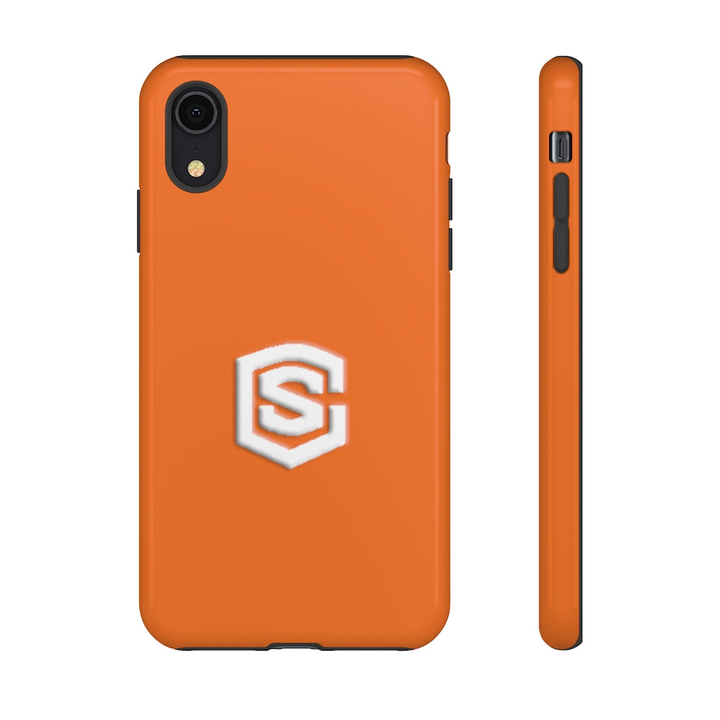 Orange Tough Cases White Logo