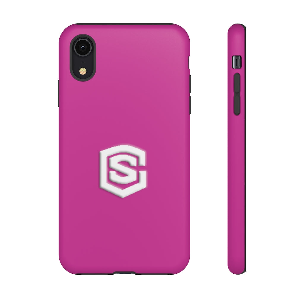 Pink Tough Cases White Logo