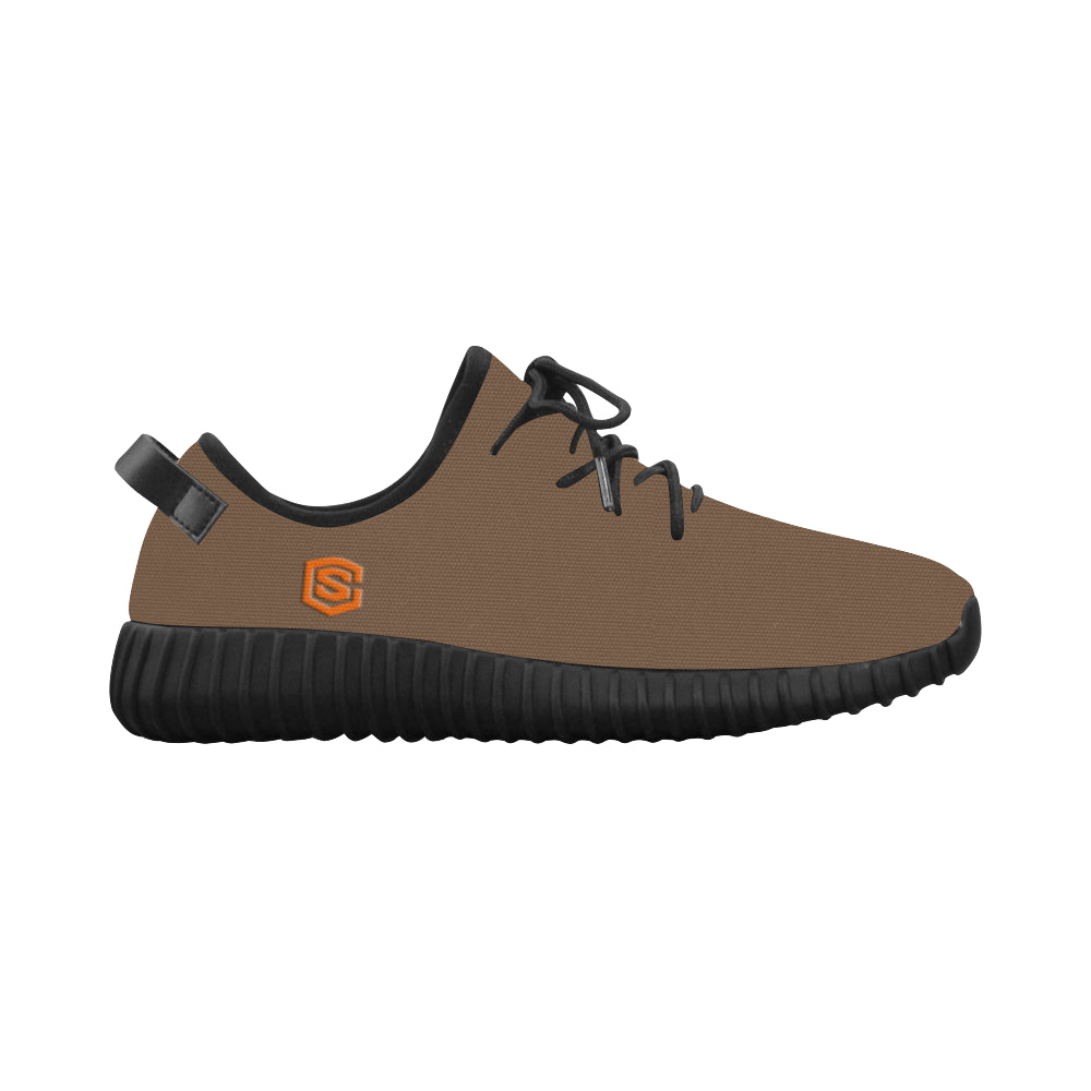 orange logo Grus Men's Breathable Woven Running Shoes (Model 022)