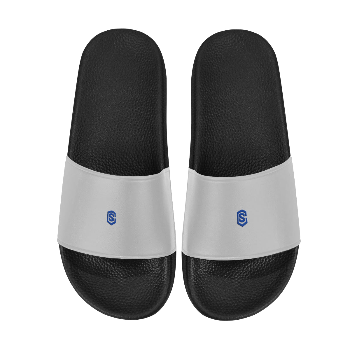 blue logo Women's Slide Sandals (Model 057)
