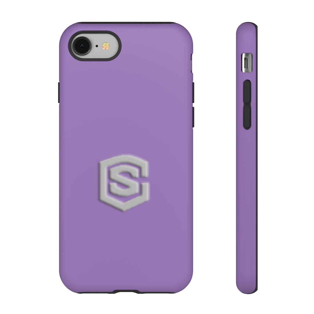 Purple Tough Cases Silver Logo