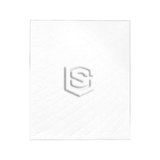 White Custom Quilt White Logo Custom Quilt 50" x 60"