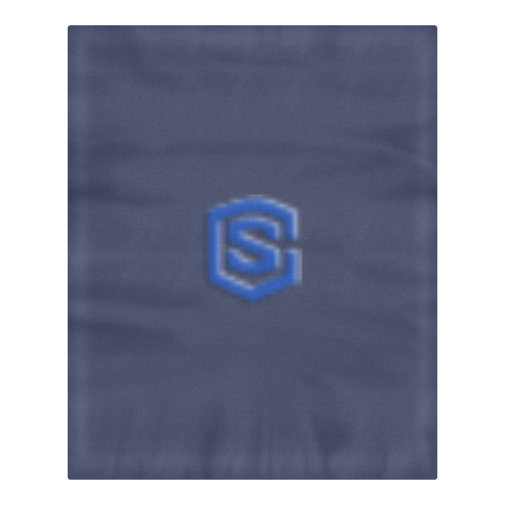 Blue Duvet Cover Blue Logo 3-Piece Bedding Set (1 Duvet Cover 86"x70"; 2 Pillowcases 20"x30")(One Side)