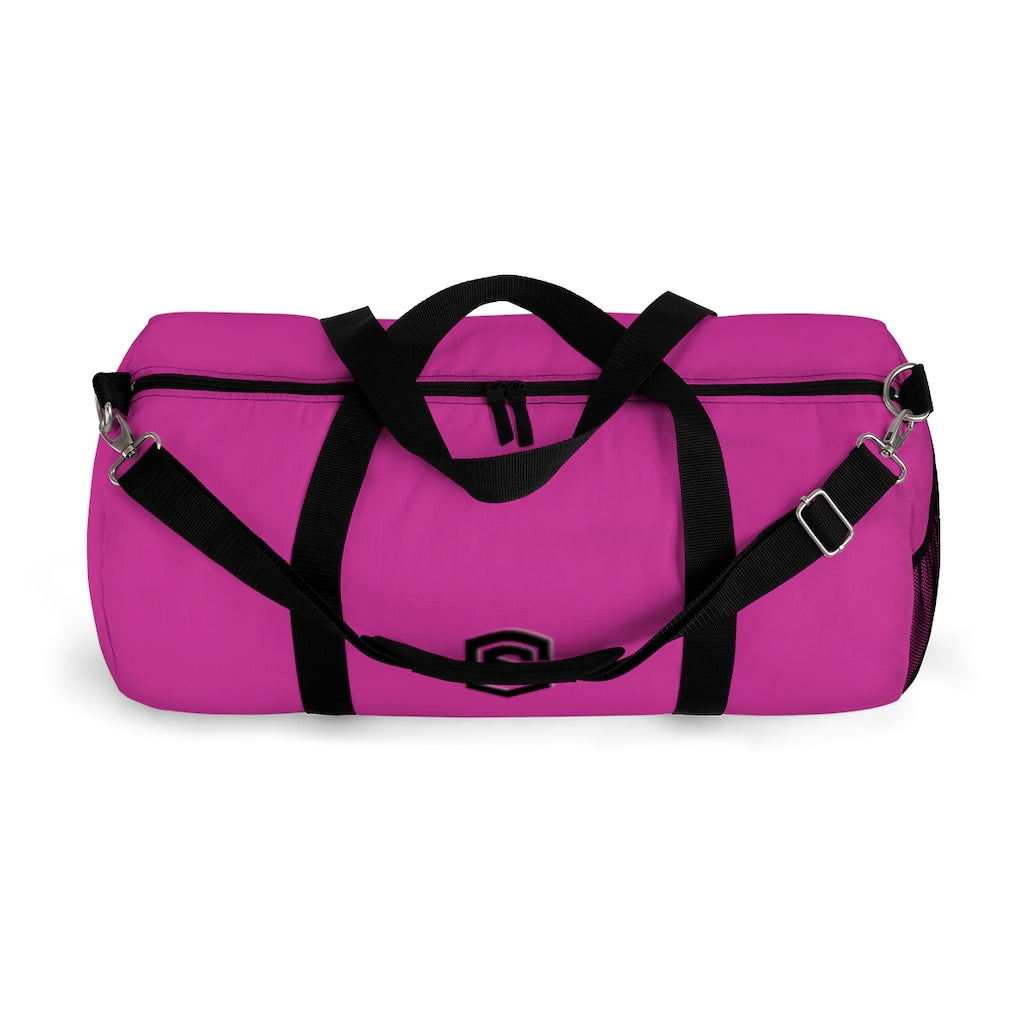 Pink Duffel Bag Black Logo