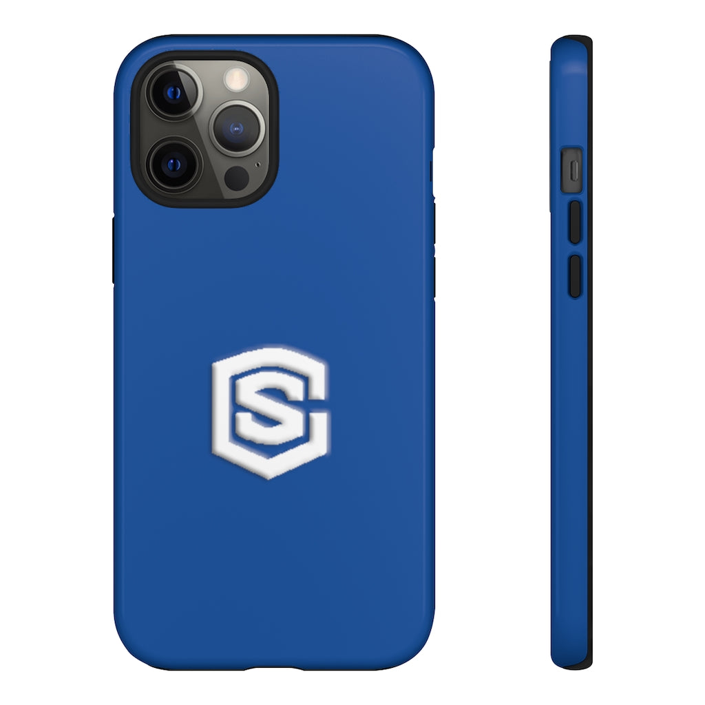 Blue Tough Cases White Logo