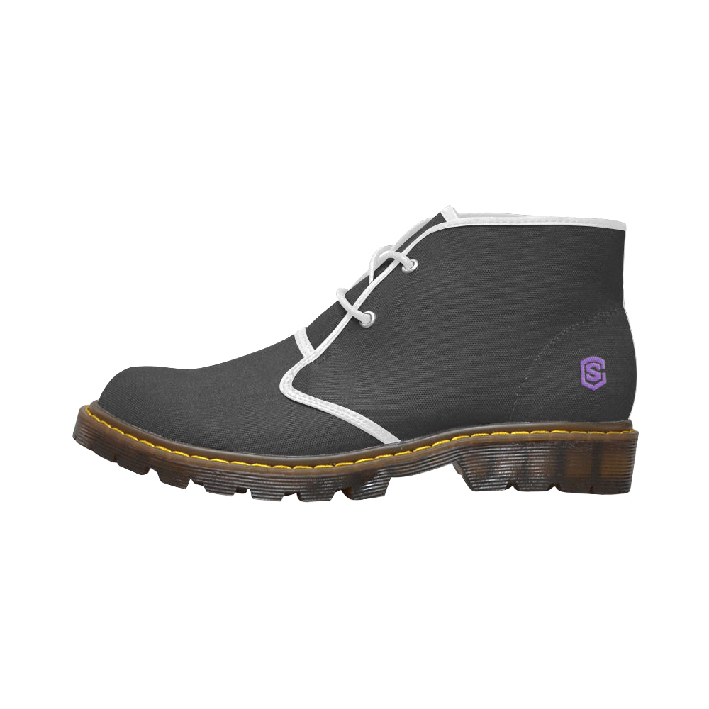 purple Men's Canvas Chukka Boots (Model 2402-1)