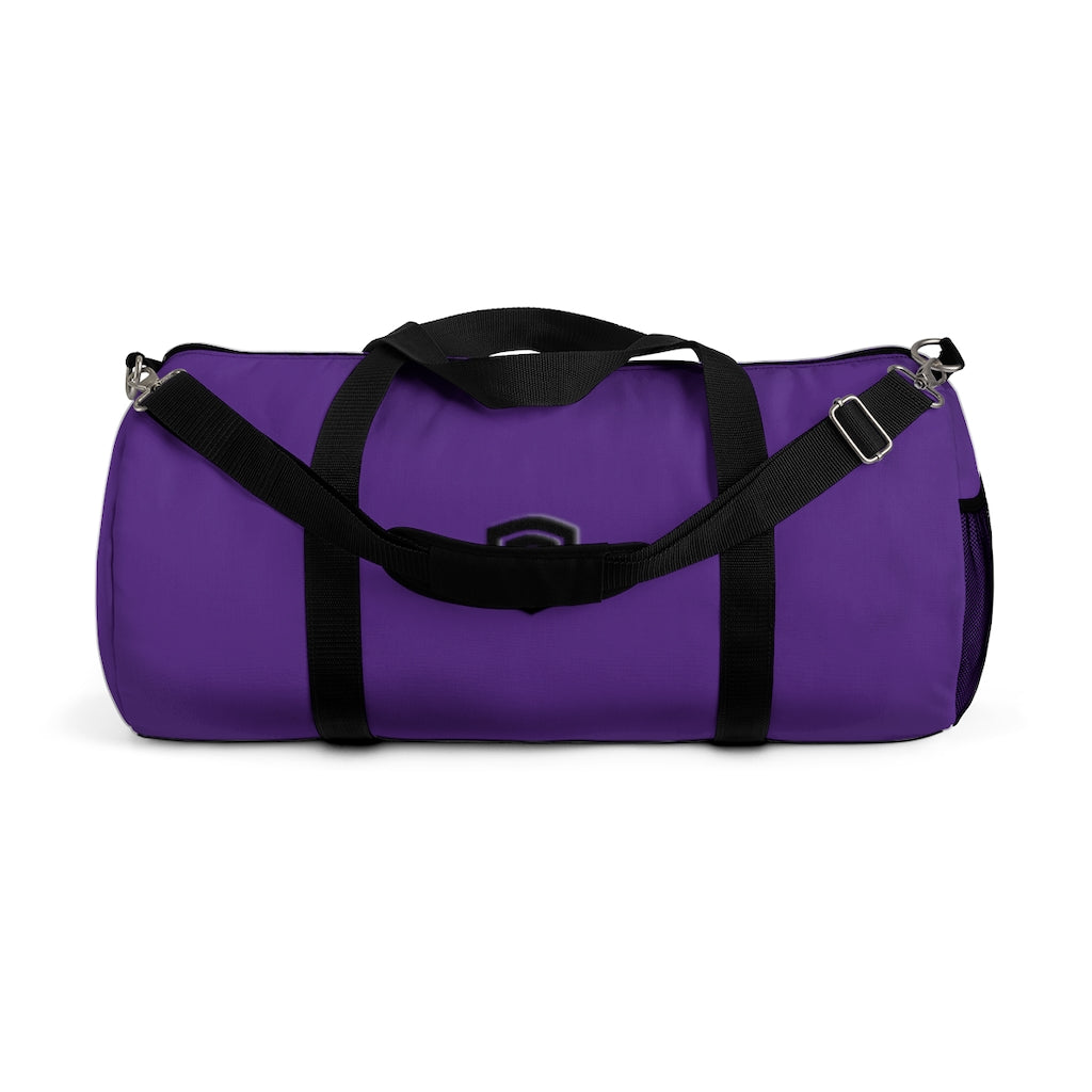 Purple Duffel Bag Black Logo